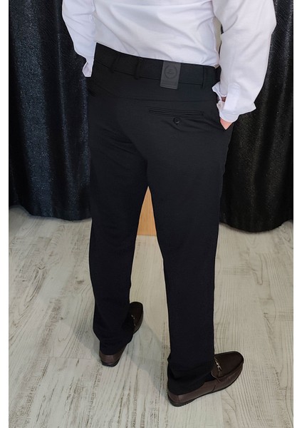 Bayaygun 0510 Nokta Desenli Dar Kesim Pantolon _siyah fırsatları