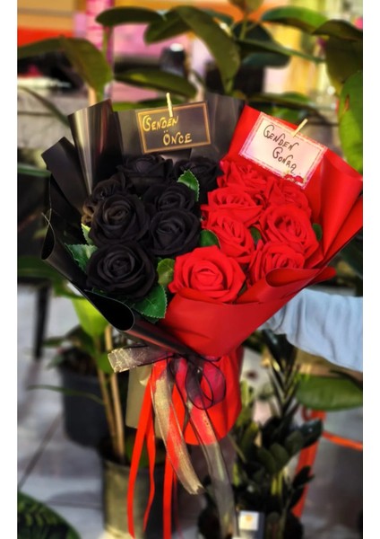 Senden Önce Senden Sonra Kadife Gül Buketi Özel Gün Hediyesi fiyatları