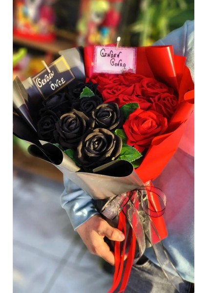 Senden Önce Senden Sonra Kadife Gül Buketi Özel Gün Hediyesi modelleri