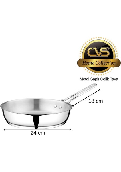 Dn 20066 Elit Platin Kulp 24 cm Çelik Tava