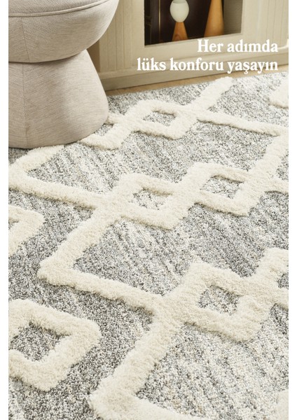 Yumuşak Bukleli Iskandinav Tasarım Salon Oturma Odası Yolluk Gri Halı fiyatları