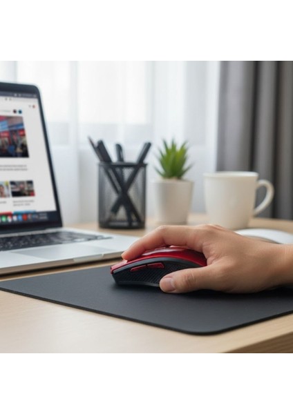 Buffer® Kırmızı Renkli Baş Parmak Destekli Ergonomik Sessiz Kablosuz Mouse - USB Alıcılı, Ofis ve Oyun Için Konforlu Bilgisayar Faresi MS6300 fiyatları