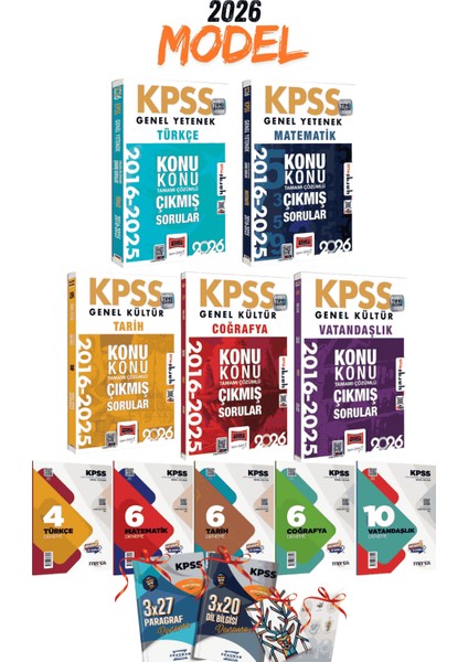 2026 Kpss Yargı Yayınları Türkçe Matematik Tarih Coğrafya Vatandaşlık Konu Konu Çıkmış Sorular Seti