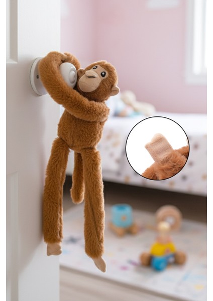 Peluş Maymun Yapışkanlı El Oyuncak Hediyelik Çocuk Odası Dekorasyon Uyku Oyun Arkadaşı fiyatları