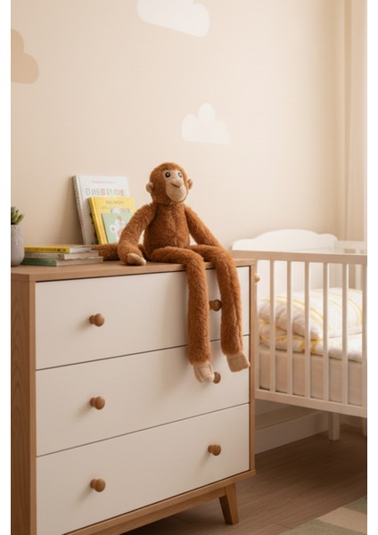 Peluş Maymun Yapışkanlı El Oyuncak Hediyelik Çocuk Odası Dekorasyon Uyku Oyun Arkadaşı modelleri