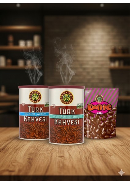 Damla Sakızlı x Orta Kavrulmuş (Türk Kahvesi Teneke 250G) x Sade Bonte 50G