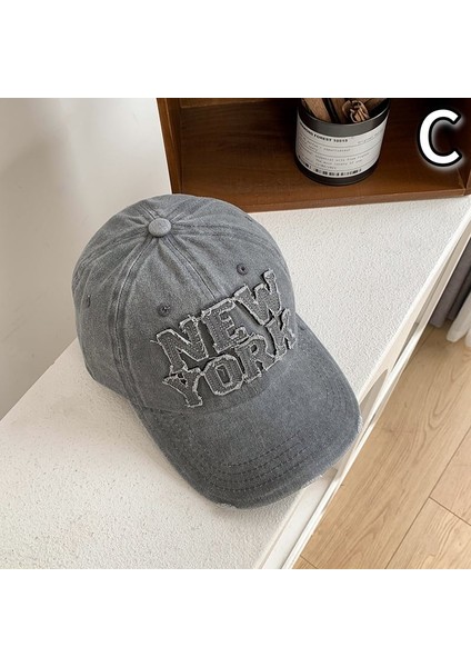 Newyork Nakışlı Vintage Eskitme Pamuklu Şapka fırsatları
