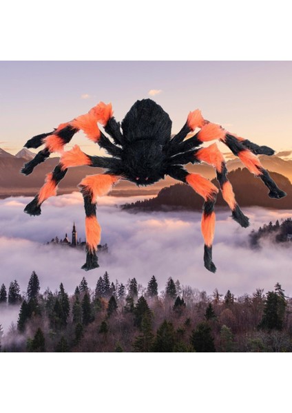 Halloween Örümcek Figür 50 Cm Siyah-Turuncu indirimleri