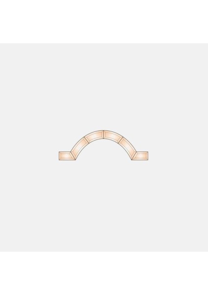 KBX-002 -Rose - Brown 1 Inch Bordur / 6 Parça 50*14,5 cm