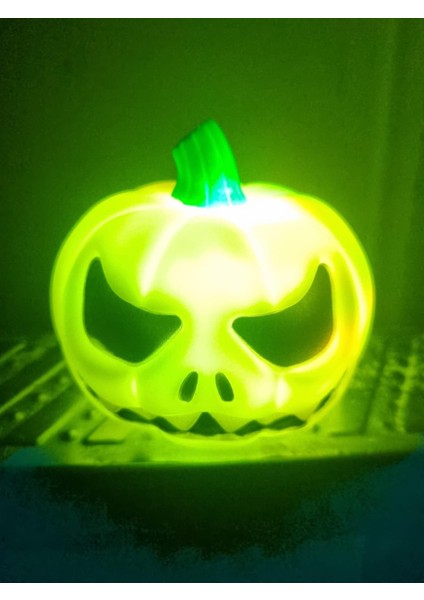 Halloween Cadılar B. Işıklı Balkabağı Beyaz10x8cm