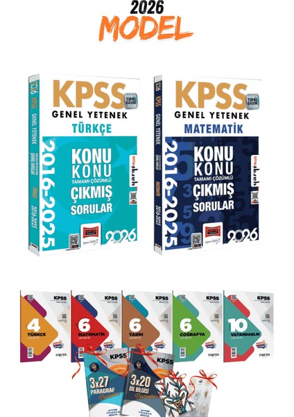 2026 Kpss Yargı Yayınları Türkçe Matematik Konu Konu Çıkmış Sorular Seti ve 7li Branş Deneme Seti