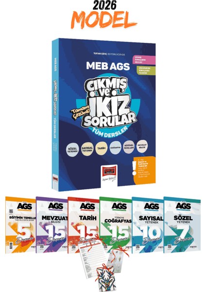 2026 Meb Ags Tüm Dersler Çıkmış Sorular ve Çıkmış Soruların Ikizi Soru Bankası + 6lı Branş Denemesi