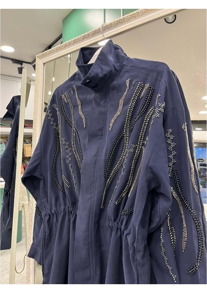 Mrm Meram Butik Cupra Karışımlı Ceket - Lacivert - 3 fiyatları