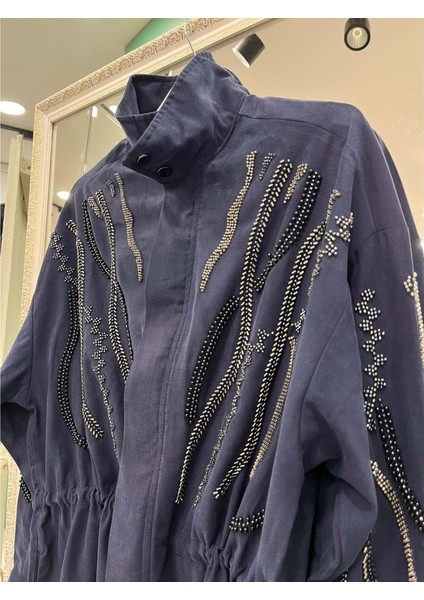 Mrm Meram Butik Cupra Karışımlı Ceket - Lacivert - 3 modelleri