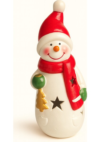 Seramik Yılbaşı Kardan Adam Dekoru