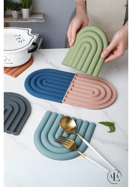 Özel Tasarım Nihale Tencere Tava Çaydanlık Altlığı Seti Isıya Dayanıklı Büyük Boy Silikon fırsatları