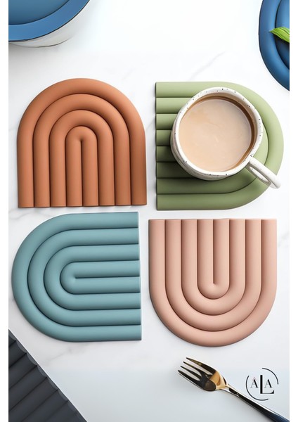 Özel Tasarım Nihale Tencere Tava Çaydanlık Altlığı Seti Isıya Dayanıklı Büyük Boy Silikon indirimleri