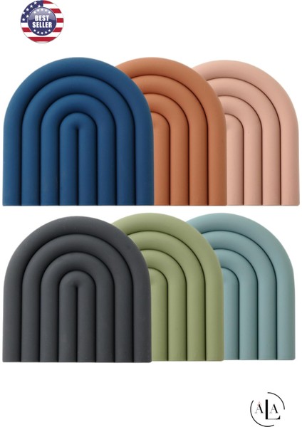 Özel Tasarım Nihale Tencere Tava Çaydanlık Altlığı Seti Isıya Dayanıklı Büyük Boy Silikon