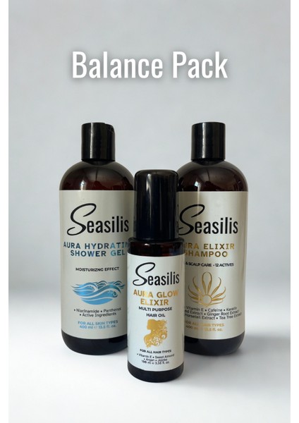 Balance Pack 3'lü Set Şampuan - Duşjeli - Saç Bakım Yağı