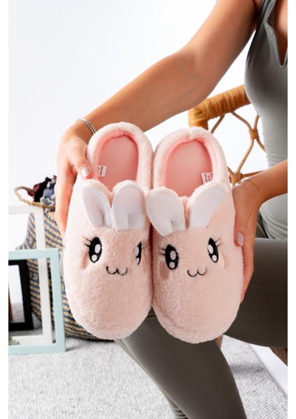 Pofuduk Hayvan Figürlü Panduf Kadın Ev Terliği Bohça Terliği Misafir Terliği