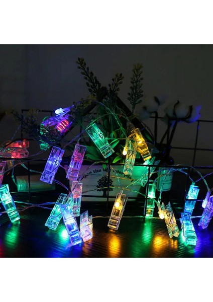 Greyder GD972 Şerit Pilli Aydınlatma 2 Metre 10 Adet Rgb Mandal LED