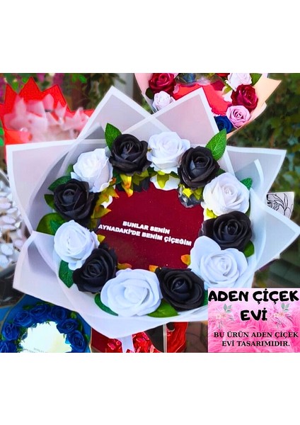 Aynalı Buket Bunlar Senin Aynadaki Benim Çiçeğim🖤🤍🖤🤍sevdiklerinize Özel Gün Hediyesi🖤🤍🖤🤍