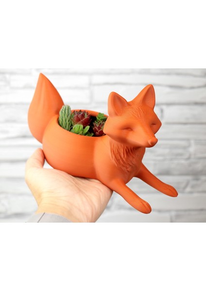 Tilki Şeklinde Dekoratif Saksı – Masaüstü ve Ev Dekoru modelleri