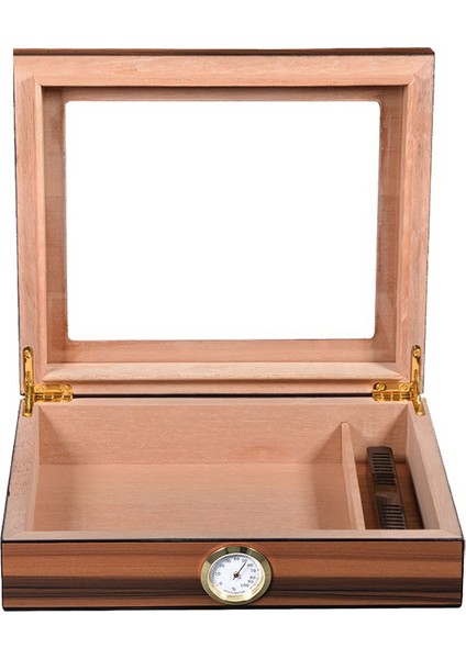Cigarol Parlak Kahverengi Camlı Humidor Puro Kutusu RC09 modelleri