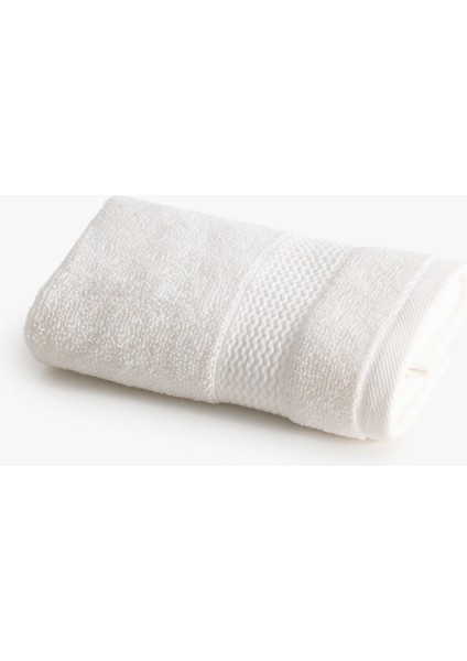 Lara El Havlusu %100 Pamuk Bordürlü Krem 30X50 cm