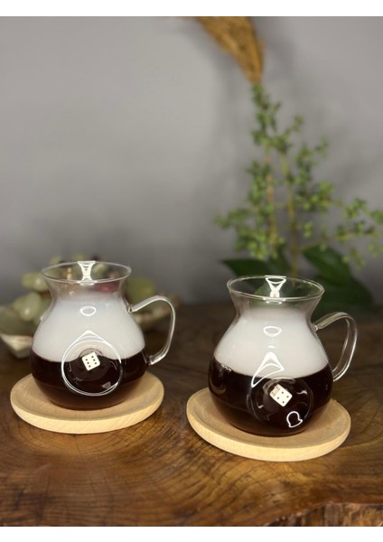 Zar Figürlü Kulplu Çay Bardak 2 Li Set fiyatları