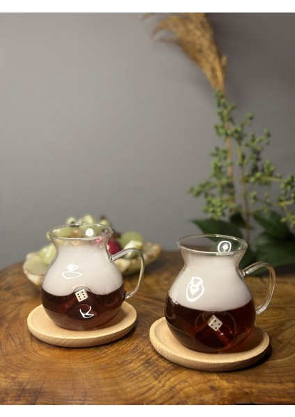 Zar Figürlü Kulplu Çay Bardak 2 Li Set modelleri