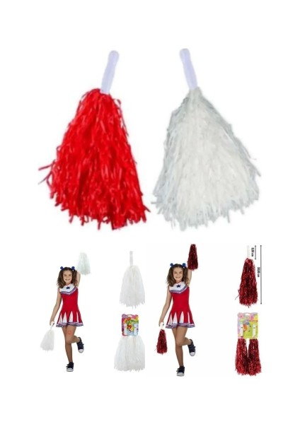 KIRMIZI BEYAZ GÖSTERİ PONPONU fiyatları