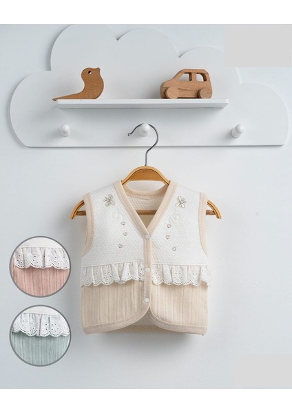 4481 Bebek Dantel Detaylı Yelek