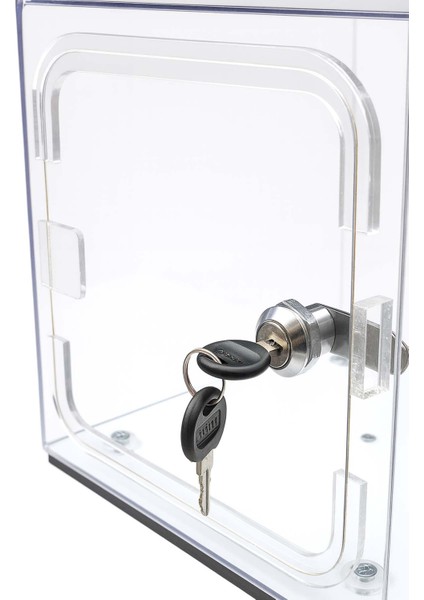 Kırılmaz Şeffaf Dilek, Şikayet Kutusu, Bahşiş Kutusu, Kumbara Tip Box Kilitli 20x20x20 cm fiyatları