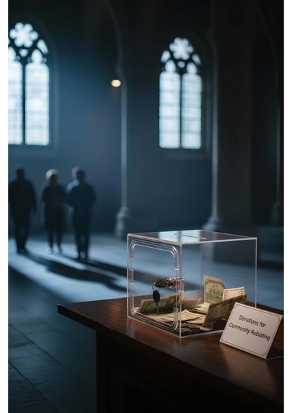 Kırılmaz Şeffaf Dilek, Şikayet Kutusu, Bahşiş Kutusu, Kumbara Tip Box Kilitli 20x20x20 cm modelleri