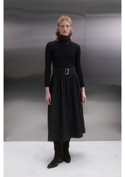 Uzun Kollu Kaşkorse Elbise Siyah fiyatları