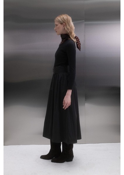 Uzun Kollu Kaşkorse Elbise Siyah modelleri