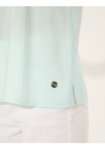 Kadın Mavi Regular Fit Kolsuz Bluz 50247281-VR007