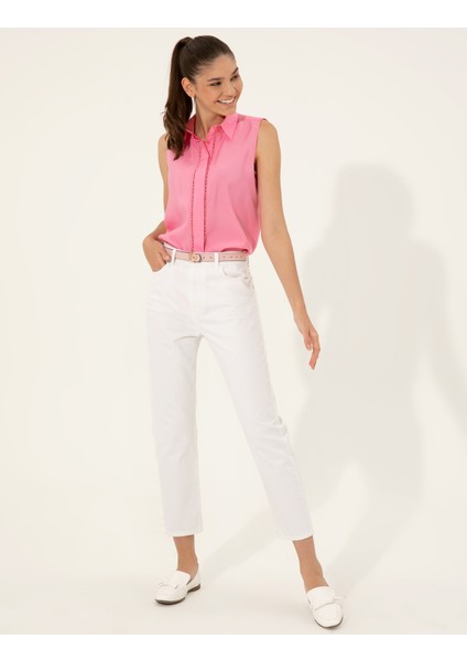 Kadın Pembe Regular Fit Kolsuz Bluz 50247281-VR023 fiyatları