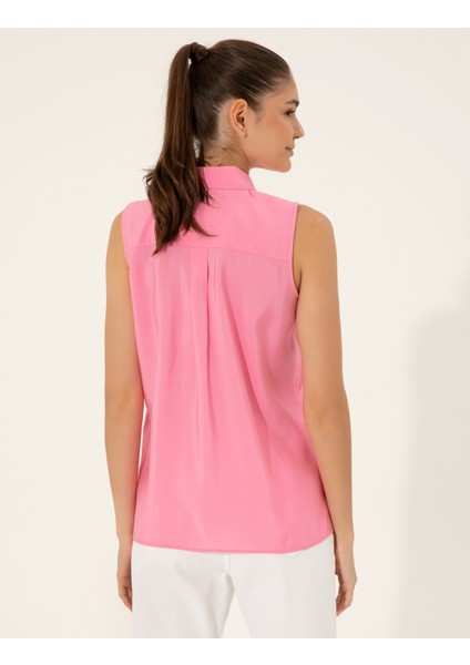 Kadın Pembe Regular Fit Kolsuz Bluz 50247281-VR023 indirimleri