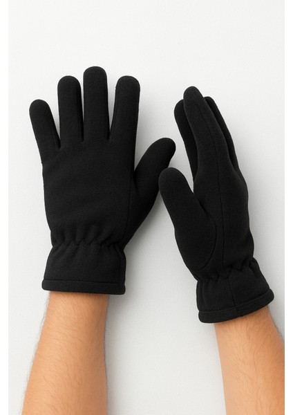 Erkek Kışlık Siyah Soğuktan Koruyucu Polar Eldiven modelleri