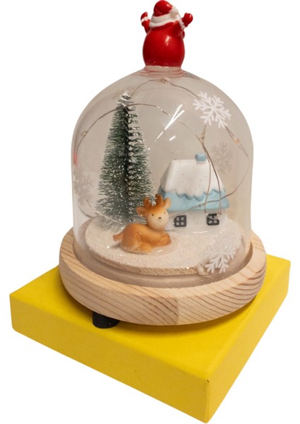 Yılbaşı Temalı Işıklı Lüks Fanus, Dekoratif ve Şık Hediye Seçeneği fiyatları