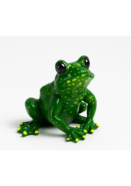 Yeşil El Yapımı Kurbağa Biblo fırsatları