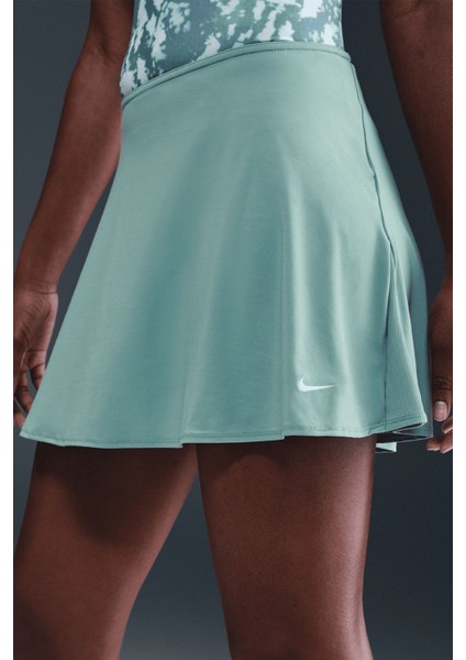 Victory Dri Fit Flouncy Tennis Skirt Kadın Volanlı Iç Cepli Taytlı Tenis Şort Etek Su Yeşil
