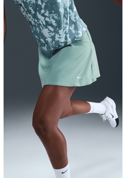 Victory Dri Fit Flouncy Tennis Skirt Kadın Volanlı Iç Cepli Taytlı Tenis Şort Etek Su Yeşil modelleri