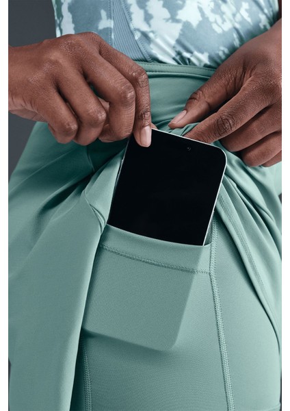 Victory Dri Fit Flouncy Tennis Skirt Kadın Volanlı Iç Cepli Taytlı Tenis Şort Etek Su Yeşil indirimleri