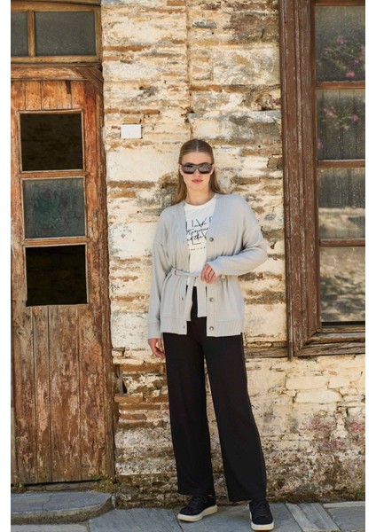 Kadın Gri 3'lü Pijama Takım A26125