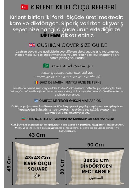 Yılbaşı Ekose Çift Taraflı Dijital Baskılı Kırlent Kılıfı Pembe fiyatları