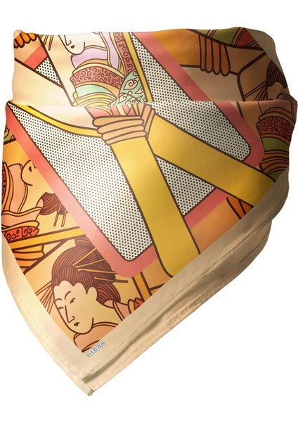 Geleneksel Japon Desenli Bandana Fular modelleri