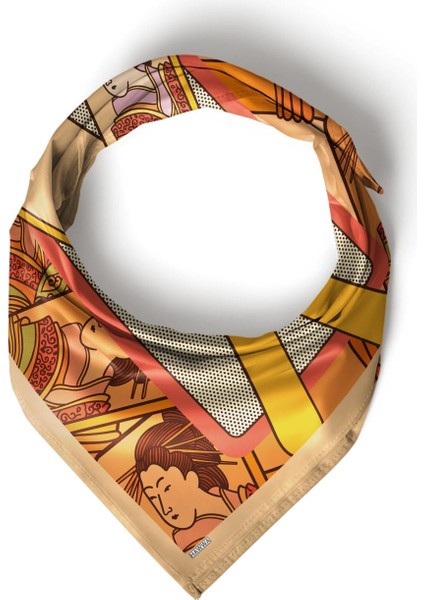 Geleneksel Japon Desenli Bandana Fular fırsatları